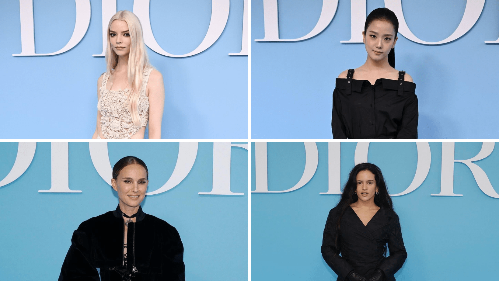 Jisoo, Rosalía, Annya Taylor Joy de las artistas femeninas en la semana de la moda en París