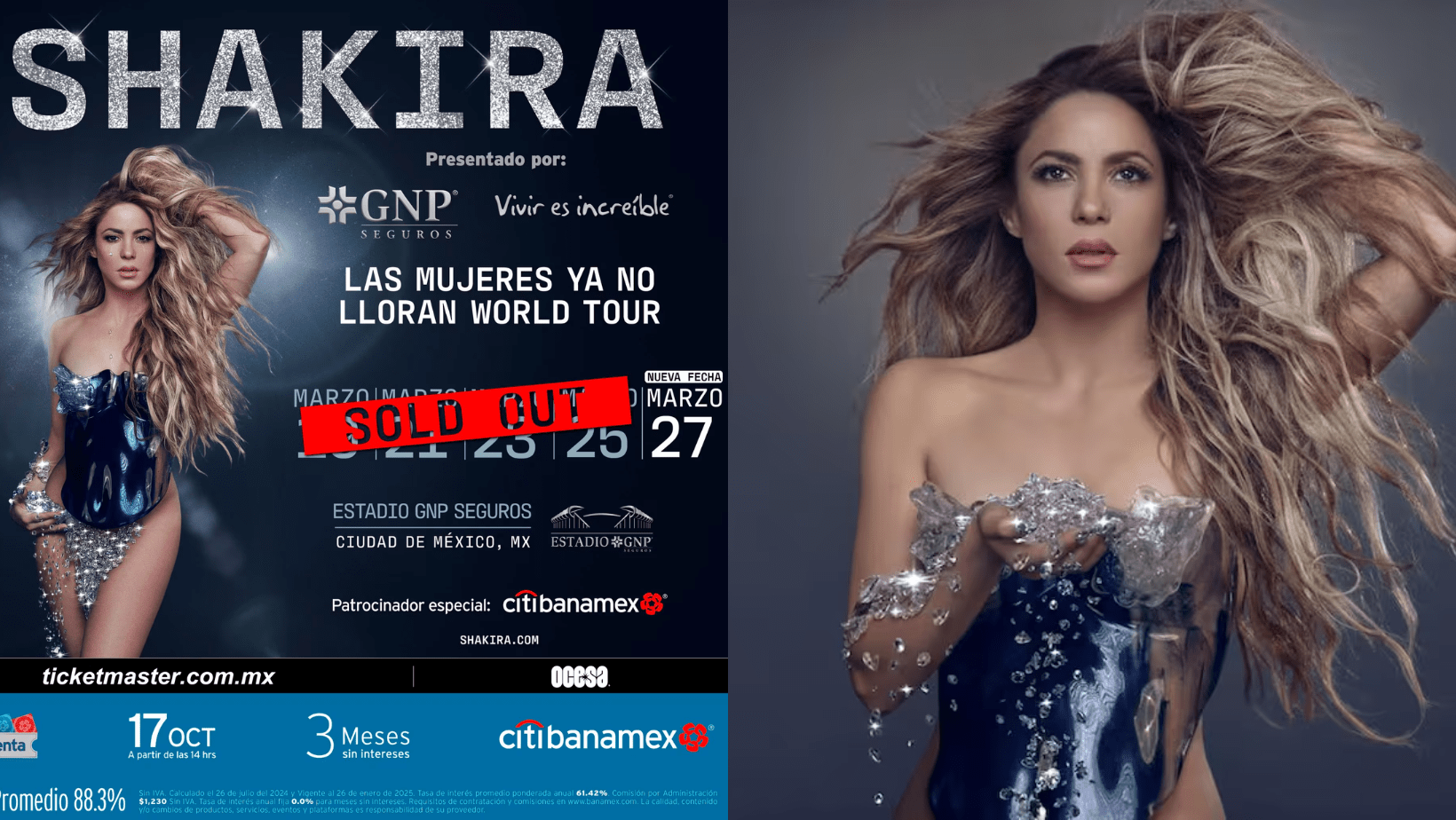 ¡Otra fecha más! Quinta fecha en la CDMX de Shakira &#8220;Las Mujeres Ya No Lloran World Tour&#8221; 