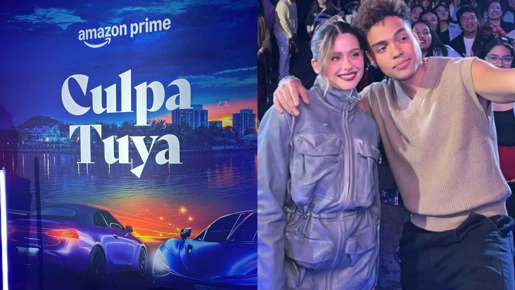 Nicole Wallace y Victor presentes en el WatchParty de Culpa Tuya