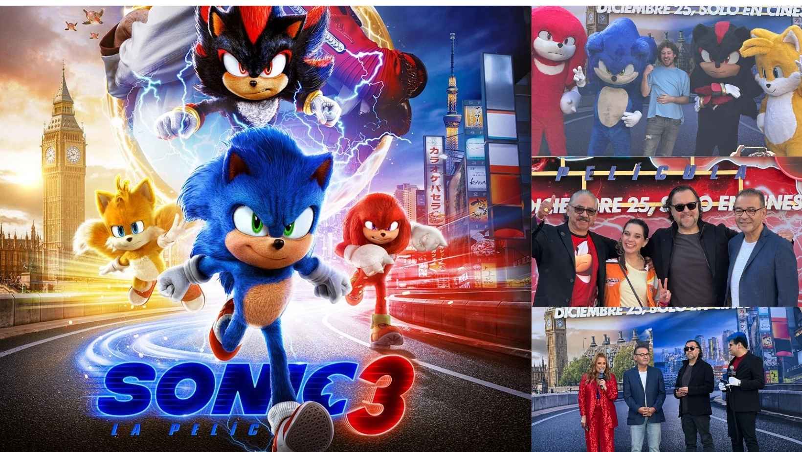 Todos los detalles de la alfombra roja de  Sonic 3