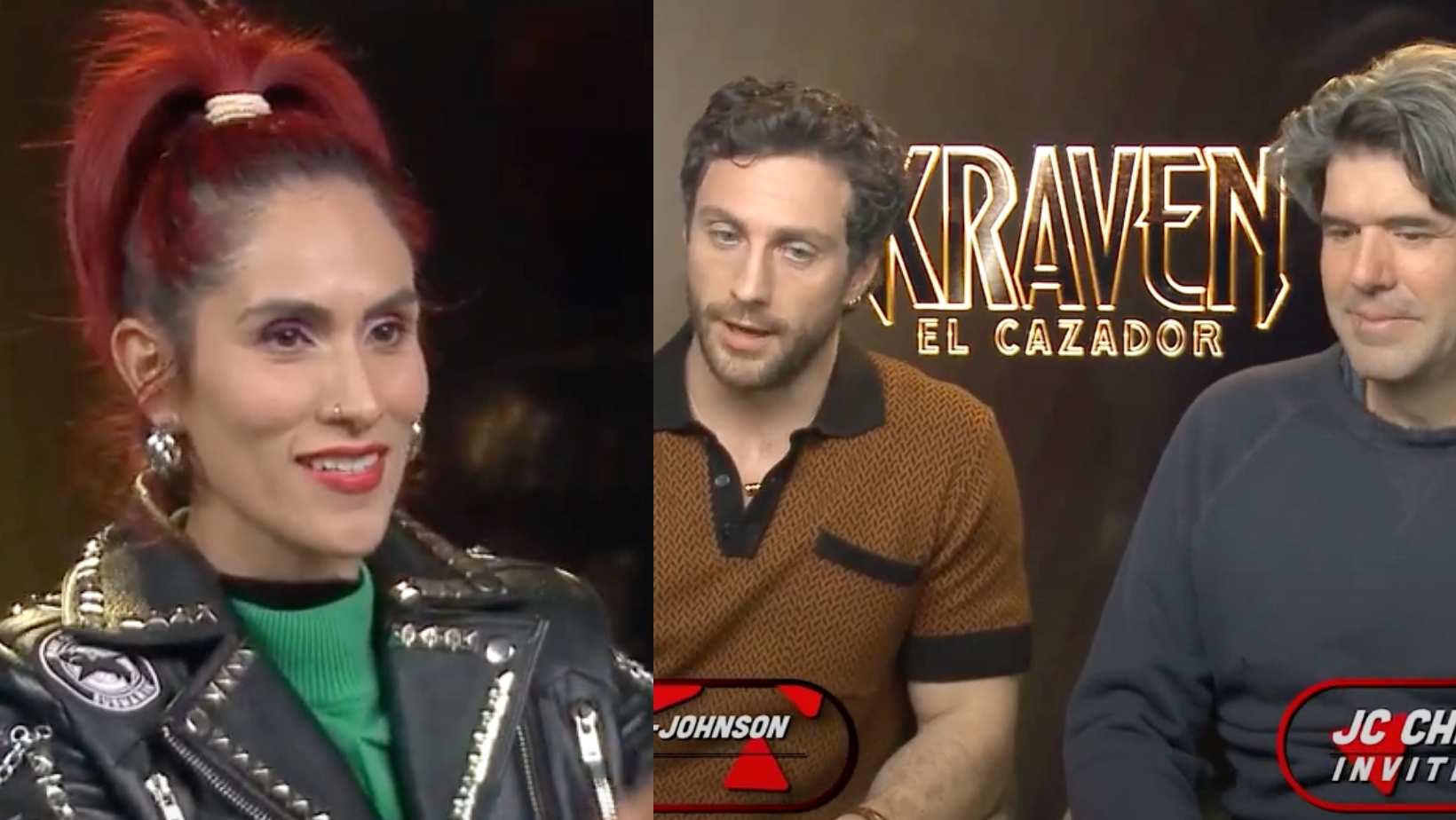 Aaron Taylor-Johnson y J.C. Chandor en entrevista con Tania Martínez para platicar de Kraven!