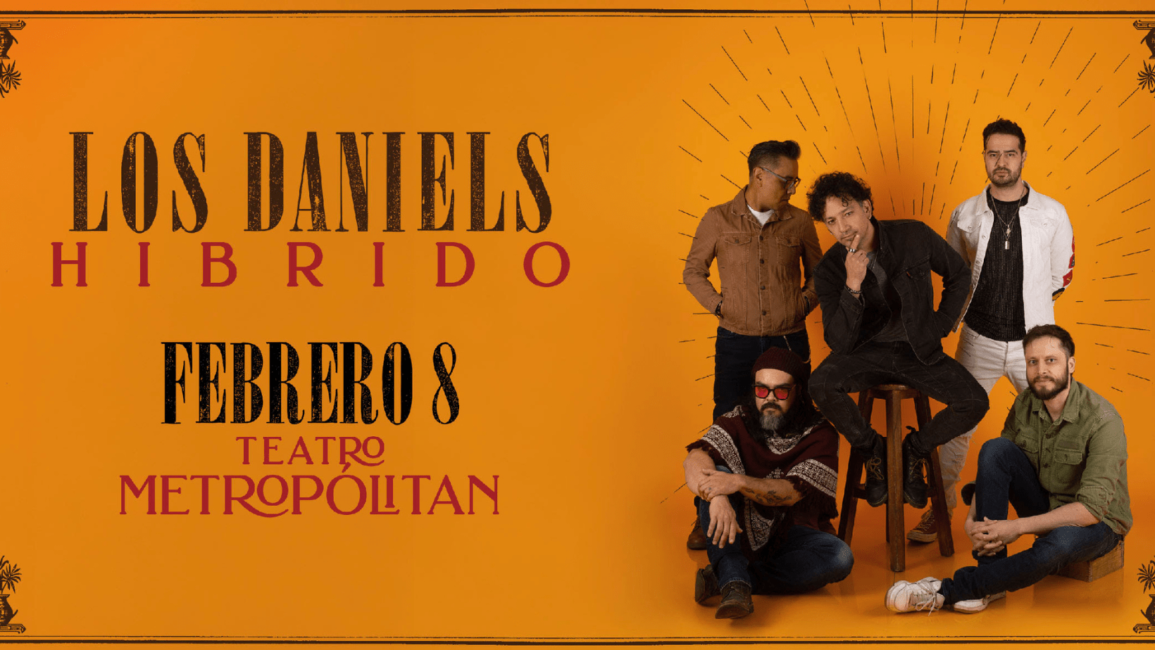 Una noche llena de música se acerca: Los Daniels con Híbrido al Metropolitan