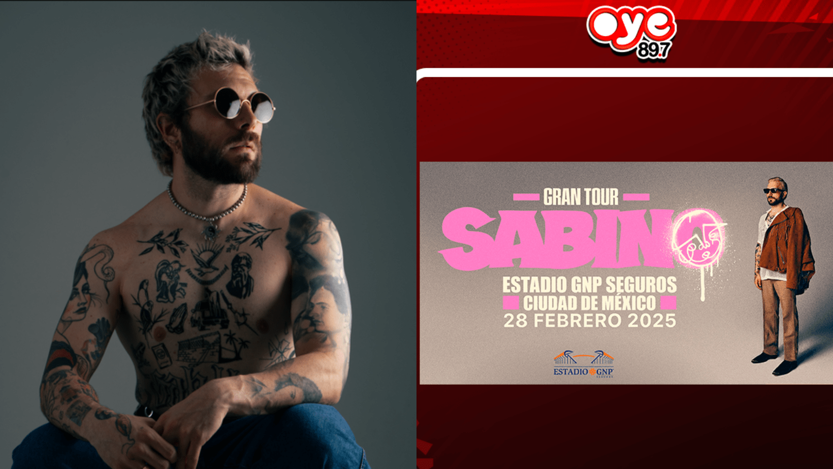 Sabino estará en el Estadio GNP y dará una clase en el Vive Latino